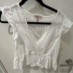 BCBG Generation White Spotted Top
